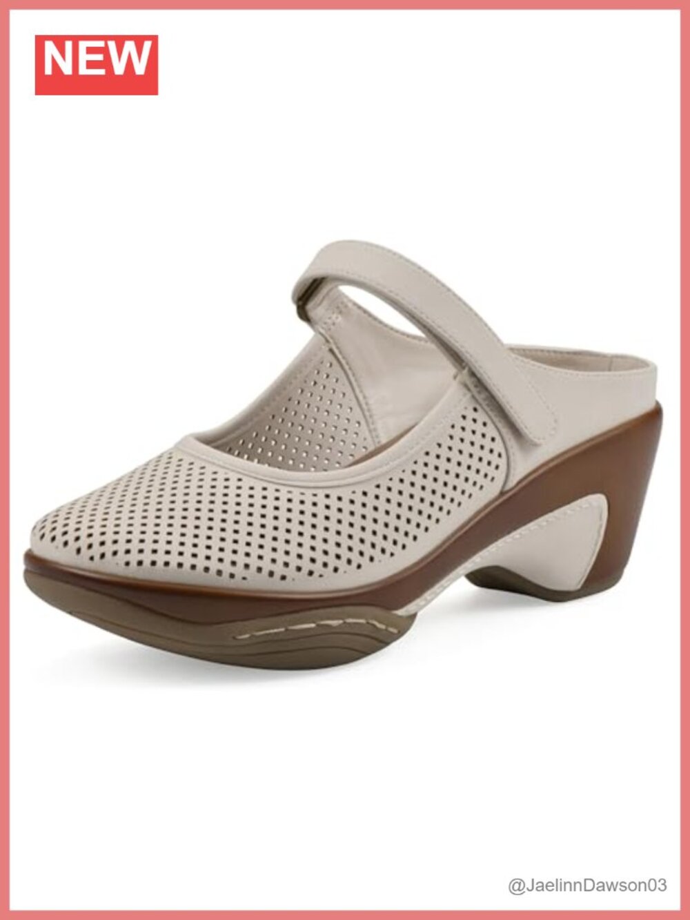 Women's Vinto 2 Heeled Mary Jane Clog Wedge Mule with PU Upper